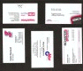 Segmentation of several business card images on a black background