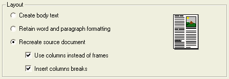 Recreating columns as columns or frames