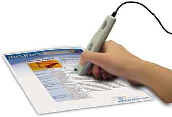 Pen scanner on a paper document