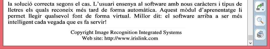 Scanned document with URL