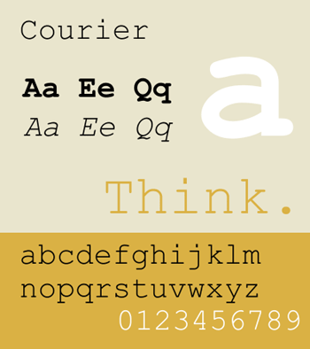 Courier typeface