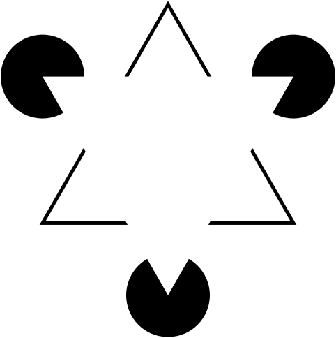 Gaetano Kanizsa triangle (illusory contours)