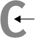 Counter on letter C
