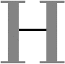 Crossbar on letter H