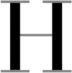 Stem on the letter H