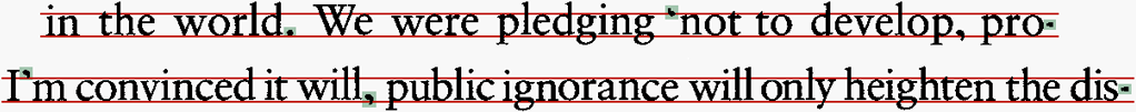 Use of typographic rule to discriminate a quote, hyphen and dot