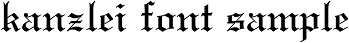Gothic typeface Kanzlei