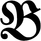 Letter B in a Gothic font