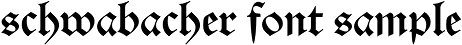 Gothic typeface Schwabacher