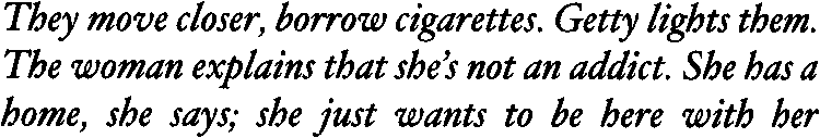 Scanned image of italic text