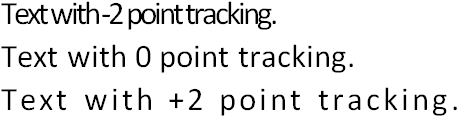 Sentence with varying tracking