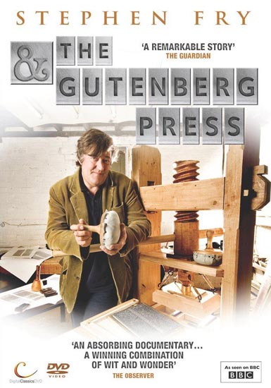 DVD cover of the BBC documentary ‘Stephen Fry and the Gutenberg Press’