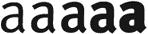 Letter A in varying font weight