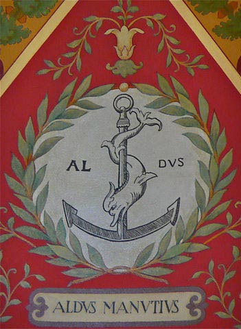 Seal of the Venetian printer-typographer Aldus Manutius
