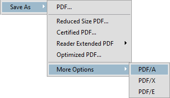 Adobe Acrobat PDF-A format for long-time archiving