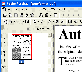 PDF file with thumbnails