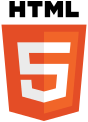 Logo of the web markup language HTML5