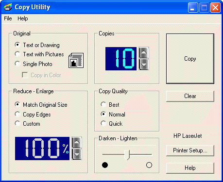 Copy utility software