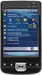 Contacts application on a handheld computer