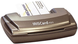 Business card scanner (IRISCard Mini)