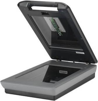 Flatbed scanner with an open lid
